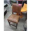 Image 1 : Leather Accent Chair with Nail Head Detail