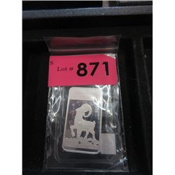 1/2 Troy Oz .999 Silver  "Year of the Ram" Bar
