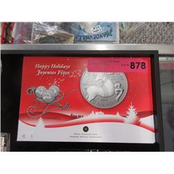 2012 .999 Fine Silver $20 Christmas Coin