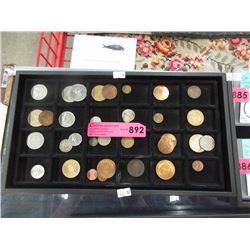 32 Foreign Coins and Canadian Tokens