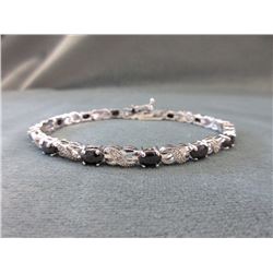 7.2 GT Sapphire & Diamond Tennis Bracelet