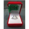 Image 2 : 3.2 CT Green Amethyst & Diamond Ring