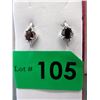 Image 1 : New 2 CT Garnet & Diamond Earrings