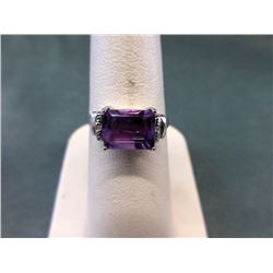 2.26 CT Amethyst & Diamond Ring