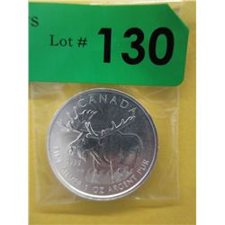 1 Oz. .9999 Fine Silver 2012 Canada Moose Coin
