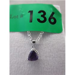 Amethyst & Diamond Necklace