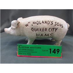 Solid Cast Iron Advertising Pig Bank
