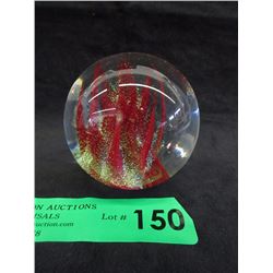 Signed Glass Eye Studio Millennium Paperweight