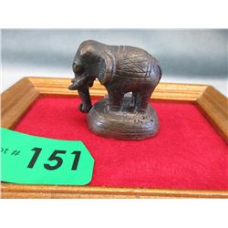 Antique Bronze Opium Weight Elephant