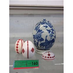 Large Ceramic Egg on Stand & More
