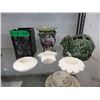Image 1 : Ceramic Frog & 5 Partylite Candle Holders