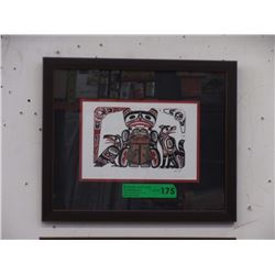 Framed Richard Shorty Print-"Frog Copper Design"