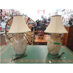 Pair of Ceramic Table Lamps with New Shades