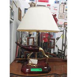New Strobo Wood Gold Plated Lamp