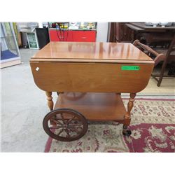 Drop Side Maple Tea Trolley