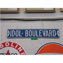Metal Idol Boulevard Sign