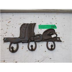Cast Iron Key Rack with Western Design