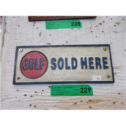 Hand Paint Cast Iron Gulf Wall Plaque