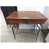 Image 1 : Metal Base Side Table with Drawer