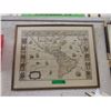 Image 1 : Framed "Americae" Map