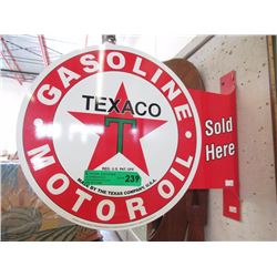 Double Sided Tin Texaco Sign