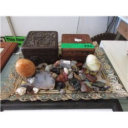 Stone Eggs, Tumbled Stones & Carved Boxes