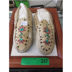 Vintage Hand Beaded Moccasins