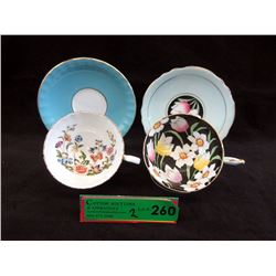 Hand Painted Ainsley & Paragon Teacups