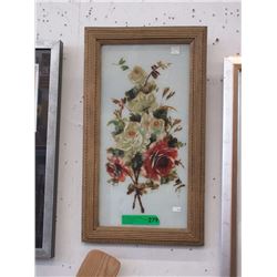 Victorian Painted Still Life On Glass