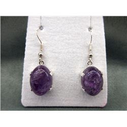 New Amethyst Cabochon Earrings