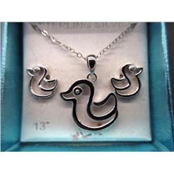Youth 3-Piece Earrings, Necklace, Pendant