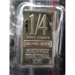 4 Mint Sealed 1/4 Ounce .999 Silver Bars