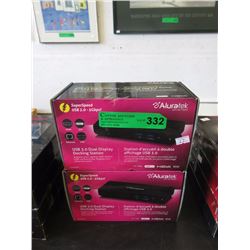 2 Aluratek USB 3.0 Dual Display Docking Stations