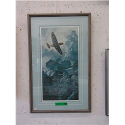 Framed Print with "High Flight" Poem