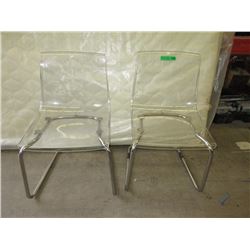 Pair of Acrylic Ghost Chairs
