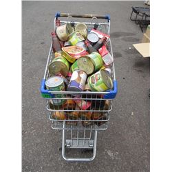 Shopping Cart Full of Food Products