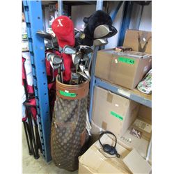 Golf Bag with Sterling & Other Clubs