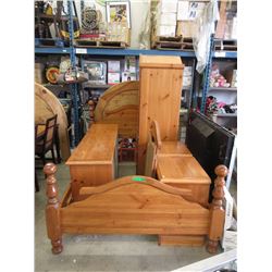 5 Piece Solid Pine Bedroom Suite