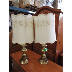 Pair of Brass Table Lamps