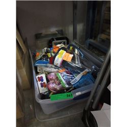 Tote of Assorted Household Goods