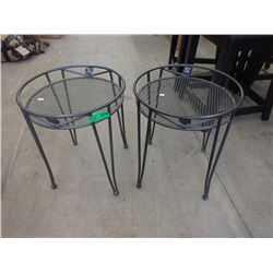 2 Metal Patio Side Tables