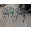 Image 1 : 2 Metal Patio Side Tables