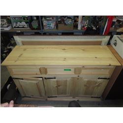 Unfinished Pine Side Board