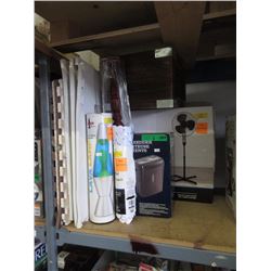 Paper Shredder, Floor Fan, Lava Lamp & More