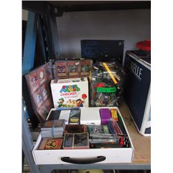 Large Lot of Game Trading Cards & Toys