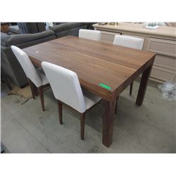 Wood Table with 4 Chairs