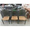 Image 1 : 3 Vintage Ladder Back Chairs