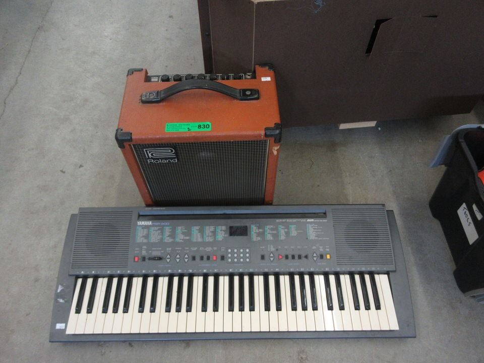 Yamaha Electric Keyboard & Roland Speaker