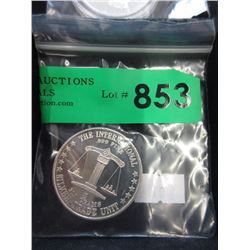 One Troy Oz. .999 Fine Silver Round