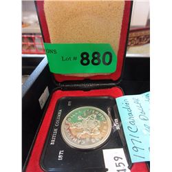 1971 Canadian BC Centennial Dollar Coin